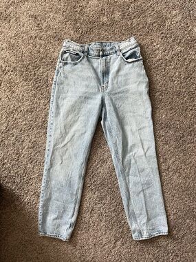 Abercrombie & Fitch Light Blue High-Rise Straight Jeans